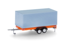 Herpa 055468 - H0 - Tandem-Planenanhänger für LKW - orange/grau